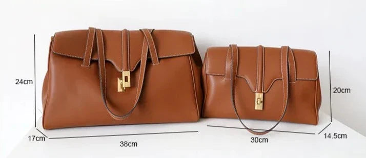 Genuine Leather Tote Bag Ione