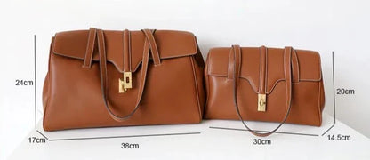 Genuine Leather Tote Bag Ione