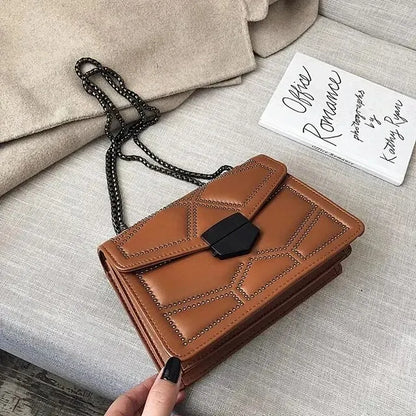 Small Genuine Leather Handbag - Eyla